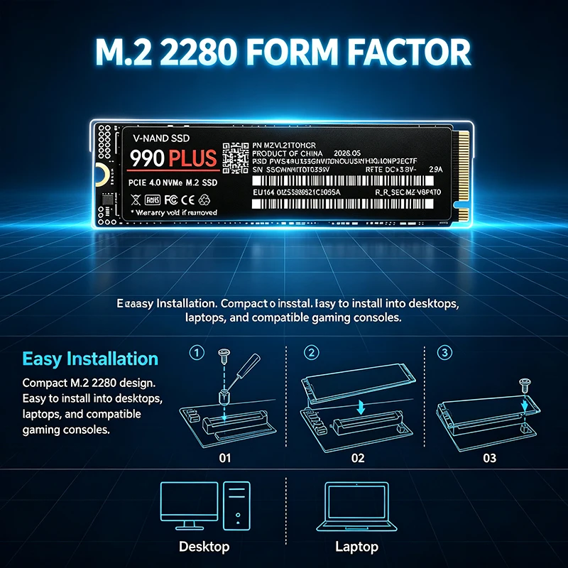 Oryginalny dysk SSD 990 Plus M – M.2 Nvme 4Tb Pcie 4.0 Ssd recenzja i cena